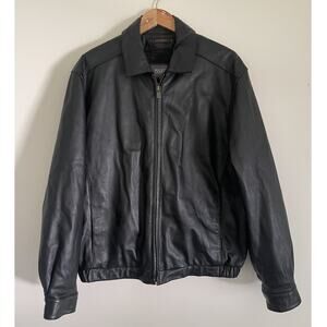 Wilson's Leather Men's Black Leather Thinsulate Jacket Large
